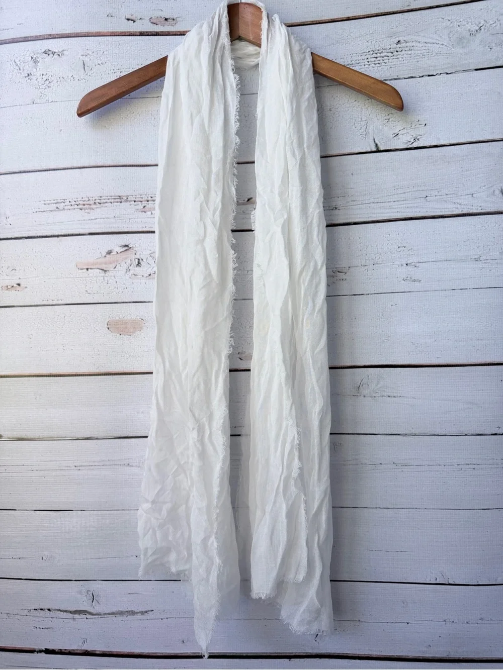 Lightweight White Women's Scarf - Classic Wrap